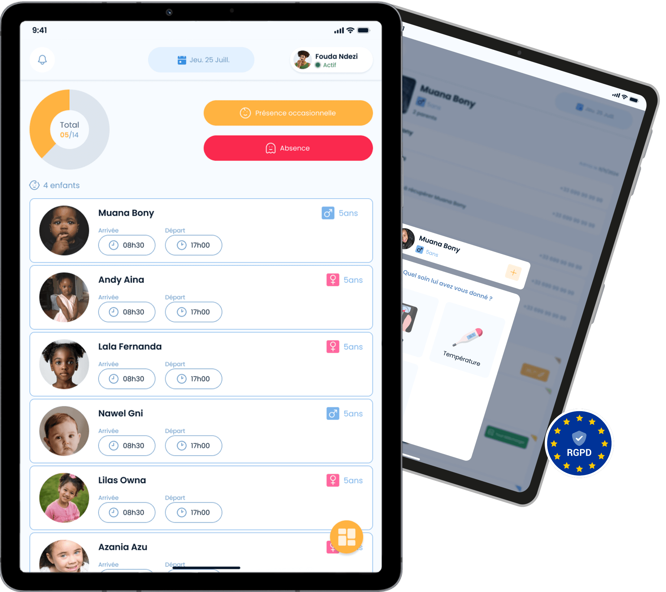 Application team tablet